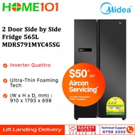 Midea 2 Door Side by Side Fridge 565L MDRS791MYC45SG