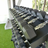 Rubber Hex Dumbbell  (17.5-50KG) Pair