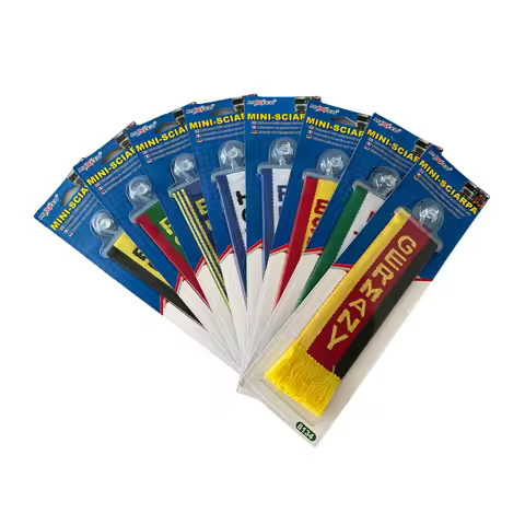 2.16*10.03 inch Suction Cup Hanging Small Flag ESPANA EUROPE Universal Mini Scarf ITALY FRANCE GERMA