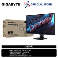 GIGABYTE GS25F2 24.5" GAMING MONITOR ( 24.5" SS IPS FHD / 1MS / 200HZ / AMD FREESYNC / HD MI + DP )