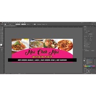 CAS DESIGN BANNER STICKER BUNTING BACKDROP TSHIRT MURAH