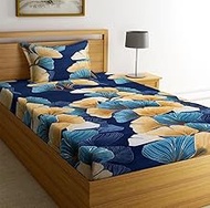 Premium Glace Cotton 180 TC Flat Single Bedsheets for Summer Breathable | Wrinklefree (Size-60 X 90