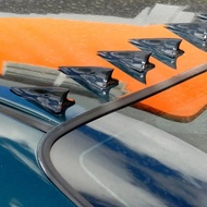 Universal Rear Roof Shark Fins Spoiler Wing Kit Car Roof Spoiler Bumper Spoiler Shark Fin Diffuser V