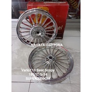 KG401 VELG DAYTONA DASH WHELL VARIO110 BEAT SCOPPY ORIGINAL CHROME JAP