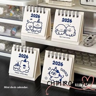 CHIHIRO11Z9D Coil Calendar, Mini Portable 2026 Desk Calendar,  Cartoon Schedule Planner Office Schoo