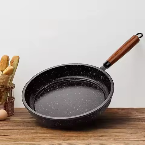 30cm Frying Pan Wok Pan Non-Stick Pan With Cover Household Kitchen Utensils Induction Gas Stove Univ