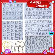Alphabet Epoxy Resin Silicone Mold Letter Number Mould DIY Keychain Earring Pendant Epoxy Resin Jewelry Crafts Casting Mold