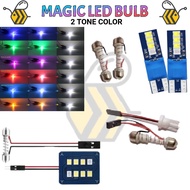 1PC Color Change White Car T10 LED C5W Festoon Light Bulb Car Door License Plate Light Parking light