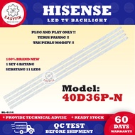 40D36P-N HISENSE 40 INCH LED TV BACKLIGHT ( LAMPU TV ) 40D36P N 40D36P