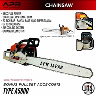 Chain saw APR JAPAN 5800 22INCH chainsaw 2tak mesin senso gergaji kayu pohon