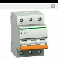 mcb 3 phase schneider 20a 20 a mcb domae 3pole 3phase 20ampere - tuas kuning mcb 3 x 40 a