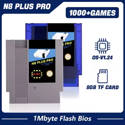 N8 Plus Game Card 1000 in 1 For N8 NES 8Bit Video Game Console Remix Game Cartridge with Save Funtio