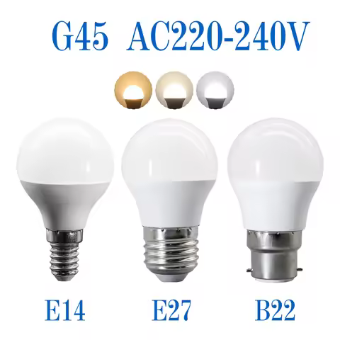 1-12Pack G45 LED Bulb E14 E27 B22 3-7W AC 220-240V Non-Flicker 3000K/4000K/6000K Mini Globe Bulb for