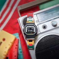 5Cgo CASIO G-SHOCK DW-5610MT-1 "MIXTAPE" theme retro style fashionable stitching color strap shockproof and waterproof sports watch 【Shipping from Taiwan】