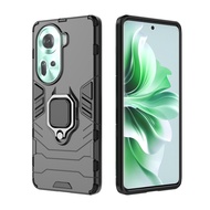 Car Phone Holder For OPPO Reno 11/Reno11 5G Shockproof Case Hard Cover Casing Armor Back Stand