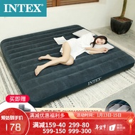 INTEX 线拉款64735充气床垫露营气垫床户外防潮垫 家用空气床非懒人沙发冲气午休躺椅双人折叠床183*203*25cm