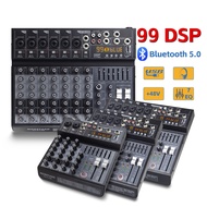 Professional AUDIO Mixer DJ4/DJ6/DJ8 MIXER 4/6/8 Channels USB Amplifier Sound Card MP3 Bluetooth