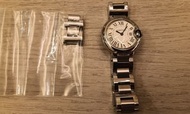 Cartier 33mm 藍汽球石英錶