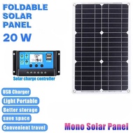 MATAHARI 18V 20W Monocrystalline Solar Panel with Controller Charger, Complete Solar Powered Monocry