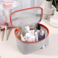 Tolongterm> Women's Fashion Transparent Mesh Travel Cosmetic Bag Storage 1 Layer Toiletry Bag Large 
