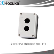 KOZUKA PVC ENCLOSURE BOX 2HOLE F19 KB2-E SERIES 22mm CONTROL COMPONENTS FOR PILOT LAMP/BUZZER/SELECTOR/PUSH BUTTON