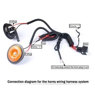 Plug and Play Horn Wiring Harness Relay Wire Kit For Car Truck Lorry Dual Electric Disc BM Horn Univ