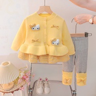 Baby Girl Spring Autumn Fashionable Sweater Cardigan Suit 2026 Children Two-Piece Suit Live Supply 2