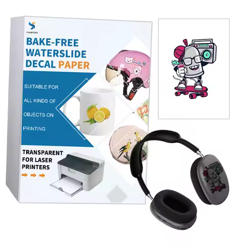 Laser Printer Waterslide Decal Paper Clear Color No Spray No Bake Water Slide Decal Transfer Printin