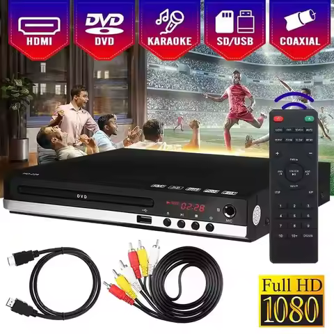 Home HDMI-compatible DVD Player Full HD 1080P USB Multimedia Digital TV Disc Player Support DVD CD M