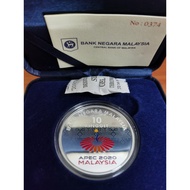 Malaysian Nationality Banknote APEC 2020 Malaysia Commemorative 10 Ringgit Silver Proof Coin 马币旧钞收藏