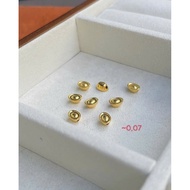 Charm Dinh money size 8mm - sturdy - Fortune - AU 417 - 10 Kara 1 gold
