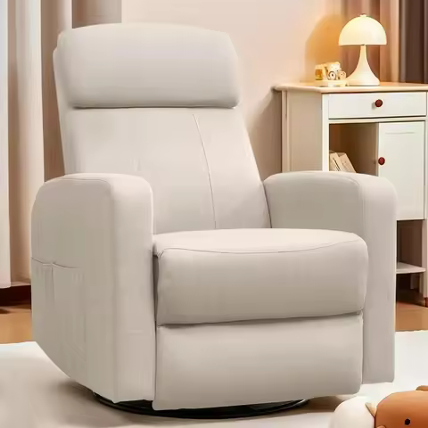 Power Swivel Recliner Chairs for Adults, Electric Glider Rocking Chair Nursery, Glider Recliner Nurs
