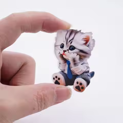 Car Air Vent Clip Aromatherapy with Cute Cat Design Acrylic Decor Ocean Cologne Jasmine Scent Refill