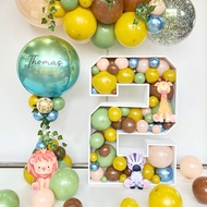 3D Balloon Number Filling Box DIY 1st 2nd 3rd 21th 65th Birthday Anniversary Baby Shower Wild One Ba