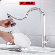 360 Swivel Stainless Steel Kitchen Tap Sink Faucet Pull Out Mixer Hot &amp; Cold Tap Set Basin Faucet Kitchen Faucet