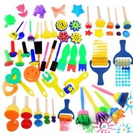 TERPOPULER Anak-anak Balita Spons Stempel Sikat Kit Bunga Gambar Maina
