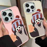 Cute Hat Animal Phone Case Compatible for IPhone 11 12 13 Pro 14 15 7 8 Plus SE 2020 XR X XS Max TPU Soft Casing Metal Lens Protector Large Hole Frame