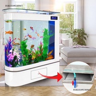 [ST]💘Bullet Fish Tank Living Room Household Medium Aquarium Long1/1.2/1.5Rice Ecological Floor Screen Fish Tank 15LC