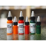 Tattoo Color XTREME Ink 1 Oz./10 ml Divided Bottle No Mixing Easy To Apply Bright Colors