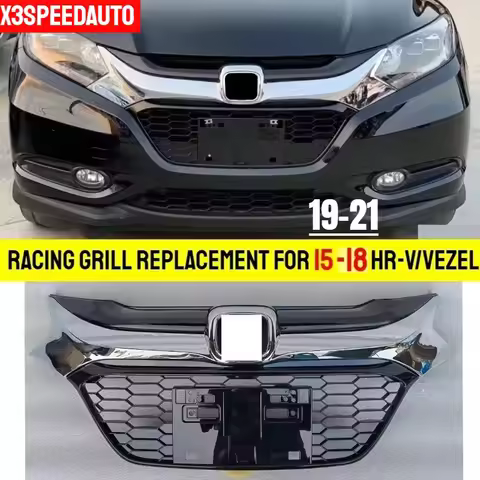 Fit for Honda HR-V / HRV / VEZEL 2015 - 2018 2019-2020 Racing Grills Front Upper Mesh Grill Car Acce