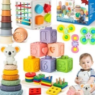 6-in-1 Baby Toys 6 to 12 Months, Montessori Toys for Babies 6-12-18 Months, Infant Teething Toy
