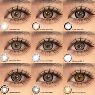 【2024 new】 0.00 grade gray eye contact lens lense contacts lenses set 2pcs Yearly 14.2mm  grade COLO