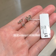 Hong Kong Zhoushengsheng PT950 Platinum/Platinum Hollow Lace Bow Earrings Earrings Price 91475