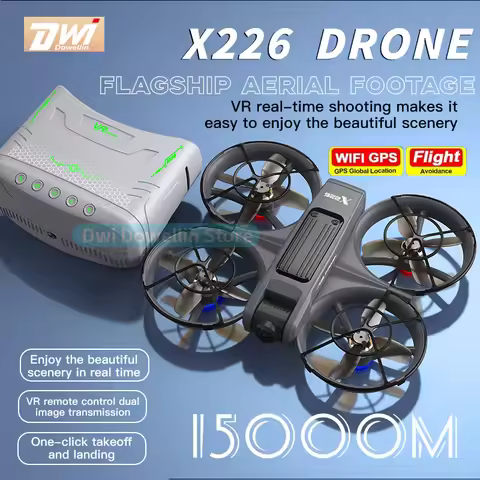 X226 VR FPV Drone 4K HD Dual Camera Aircraft Brushless Motor WIFI 2.4G/5G RC Quadcopter Optical Flow