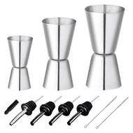 1 Set Cocktail Measuring Cups Stainless Steel Measuring Cups Measuring Cups Bar Measure 3/4/5Cl Smal