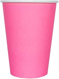 Jollity & Co Shade Paper Cups - 12-oz Party Cups in Flamingo Pink - Pack of 8 Disposable Paper Cups 