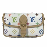 路易威登 M14194 Monogram Multicolore LV x TM Nano Diane Murakami 聯名斜挎包/手拿包/翻蓋肩帶帆布包，女士款，白色，近全新