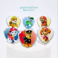 Cupcake Topper Paw Patrol Badge Paw Patrol Cupcake Topper Paw Patrol Cupcake Topper