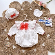 Bodysuit Nơ Handmade Bé Gái 3 Đến 12kg Áo Liền Quần Chất Thô Nhật A407