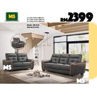 𝐑𝐄𝐀𝐃𝐘 𝐒𝐓𝐎𝐂𝐊 PERABOTMS GOOD QUALITY CASA LEATHER SOFA SET 1+2+3 SEATER [MS 2114 GREY+BROWN]